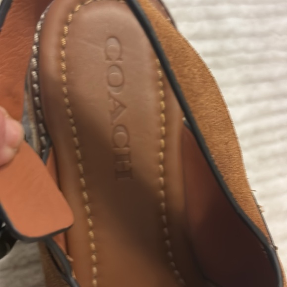 Coach platform sandals with woven base size 8 - Picture 2 of 4